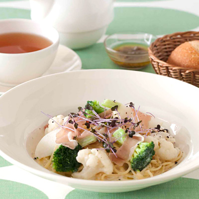 冬野菜の豆乳パスタ 冬野菜の豆乳パスタ