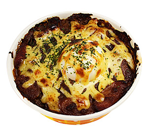 03-5種のチーズととろとろ温玉の焼きカレー