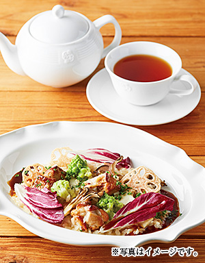 10-202種きのことローストチキンのポルチーニクリームリゾット-tea