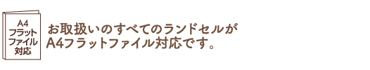 A4フラットファイル対応