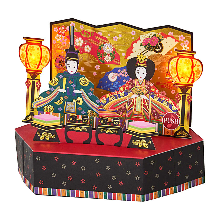 10-ひなまつりライト&メロディー親王飾